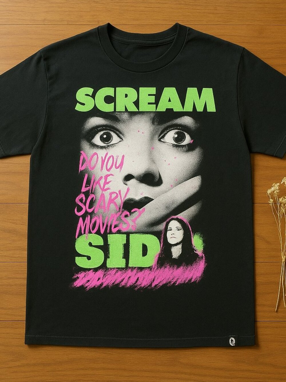 Scream Scary Movies Graphic Tee | Horror Movie Black T-Shirt